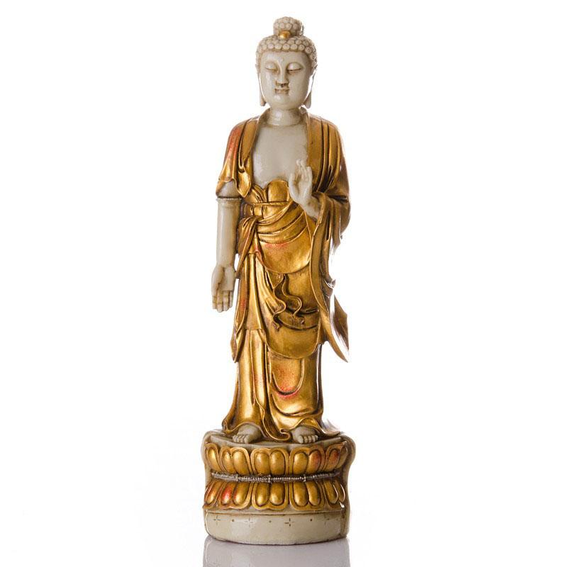 Foto Figura Buda Dorada Resina 43cm