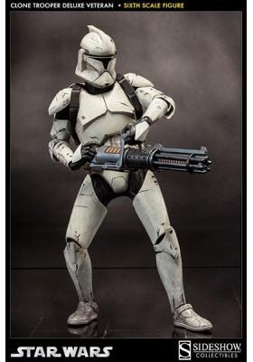 Foto Figura clone trooper veterano sixth scale star wars 30 cm