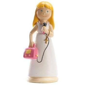 Foto Figura de comunión niña cantando