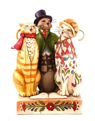 Foto Figura Gatos Cantando Villancicos/ De La Colecci�n De Navidad De Jim Shore