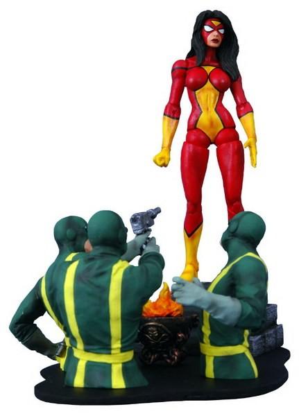 Foto Figura spider woman red marvel select 18 cm