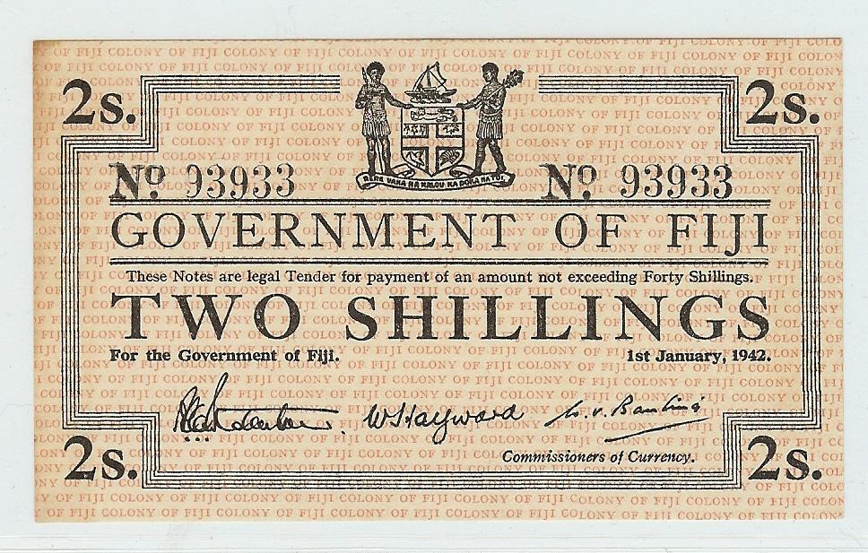 Foto Fiji 2 Shilling 1942