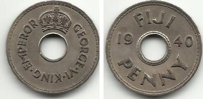 Foto Fiji Islands - British - 1 Penny - 1940 - 01264