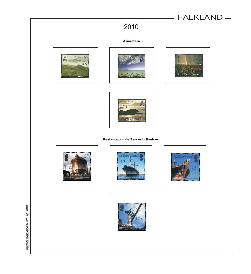 Foto FILATELIA - Material filatélico - Hojas de Sellos - Hojas por países Filkasol - Montado - Falkland Islands - PFFI1 - Tomo I 2000-2005