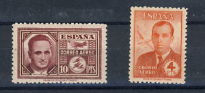Foto FILATELIA - Sellos España - España I Centenario - E0991/92-3 - ESPAÑA N° 991/92 991/2 HAYA Y GARCÍA MORATO 1945