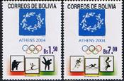 Foto FILATELIA - Sellos por países - Bolivia - Correo Ordinario - BOC01172/1173 - Juegos Olímpicos de Verano en Atenas - ***