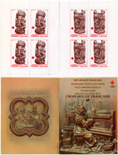 Foto FILATELIA - Sellos por países - Francia - Carnets - FRC002029-C - Cruz Roja Estatuas madera catedral de Amiens Carnet 8 sellos 4 series nº 2116/17 (1980) Lujo