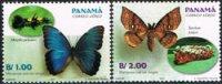 Foto FILATELIA - Sellos por países - Panama - Correo Aereo - PAA00546/547 - Mariposas con sus orugas - ***