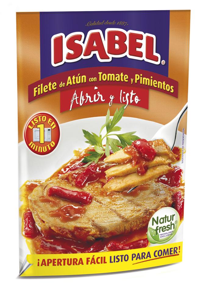 Foto Filete de atún tomate y pimientos 150g