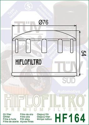 Foto Filtro De Aceite Hiflofiltro Hf164