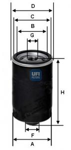 Foto Filtro de aceite ufi filters spa: 23.156.03