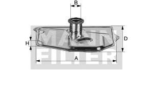 Foto filtro hidráulico, transmisión automática mann-filter h 187/1