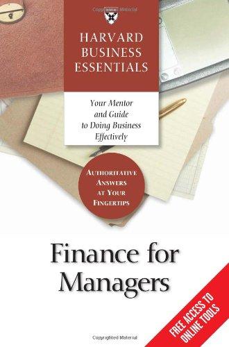 Foto Finance for Managers (Harvard Business Essentials)