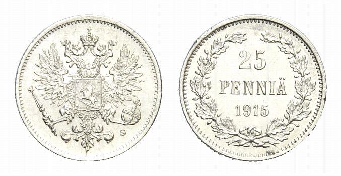Foto Finnland 25 Pennia 1915 S