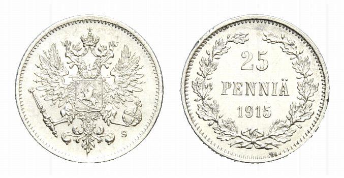 Foto Finnland 25 Pennia 1915 S