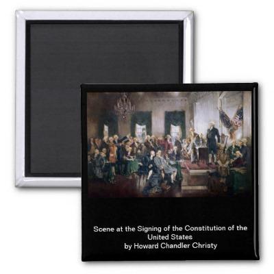 Foto Firma de la constitución de los E.E.U.U. de Christ Iman De Frigorífico