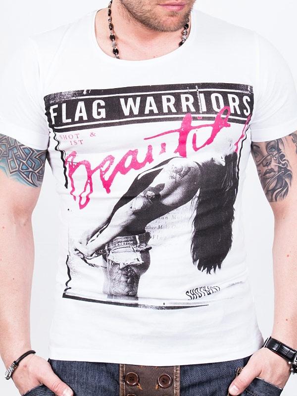 Foto Flag Warriors Camiseta - Blanco - L
