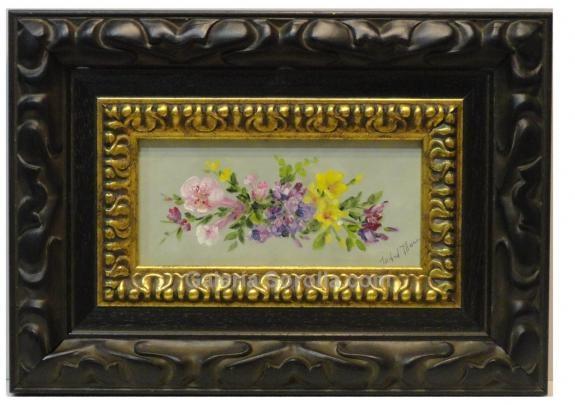Foto Flores | Pinturas de miniaturas de colección en óleo sobre tabla