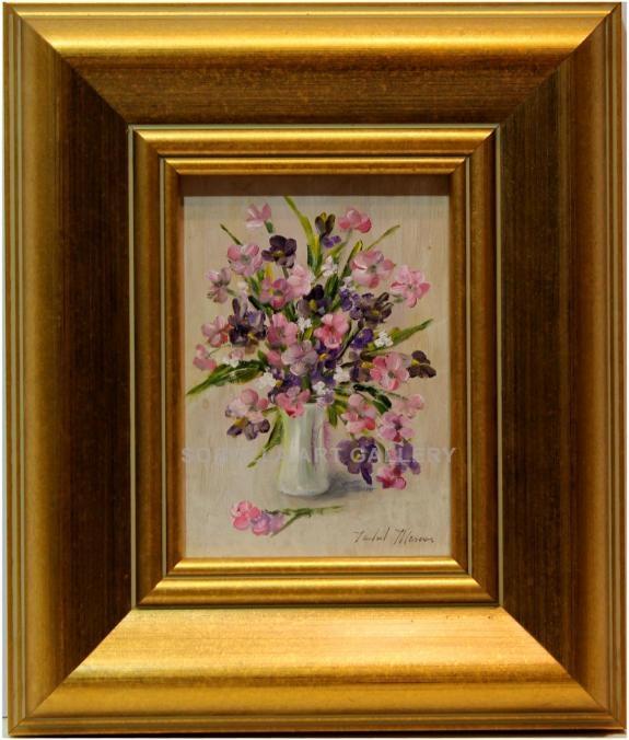 Foto Flores - 25 x 22 cm | Pinturas de flores en óleo sobre tabla