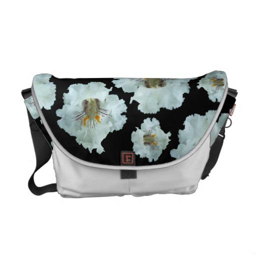 Foto Flores blancas del Haba-Árbol Bolsas Messenger