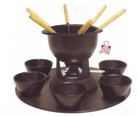 Foto Fondue Fontignac Set Vulcano Negra