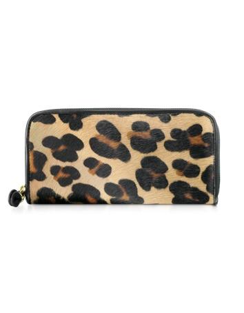 Foto Fontanelli Billeteras, Cartera de Piel de Caballo con Print de Leopardo