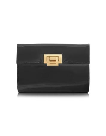 Foto Fontanelli Bolsos de Mano, Clutch de Piel Negra Brillante