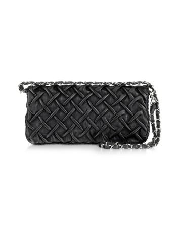 Foto Fontanelli Bolsos de Mano, Clutch Negro de Napa Plegada