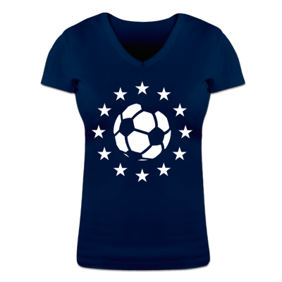 Foto Football Ball Camiseta cuello de pico chica