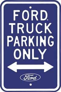 Foto Ford Truck Parking Only with logo heavyweight steel sign