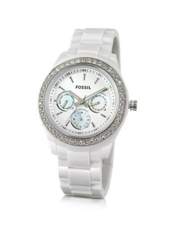Foto Fossil Relojes Mujer, Reloj Cronómetro Blanco