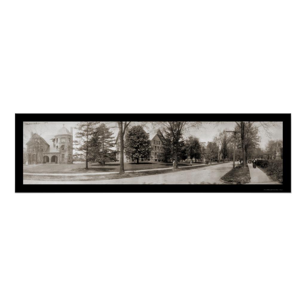 Foto Foto 1907 de la calle de la universidad de Oberlin Posters