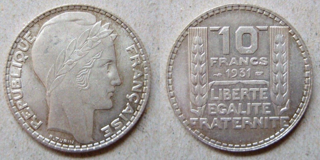 Foto France 10 francs 1931 Paris