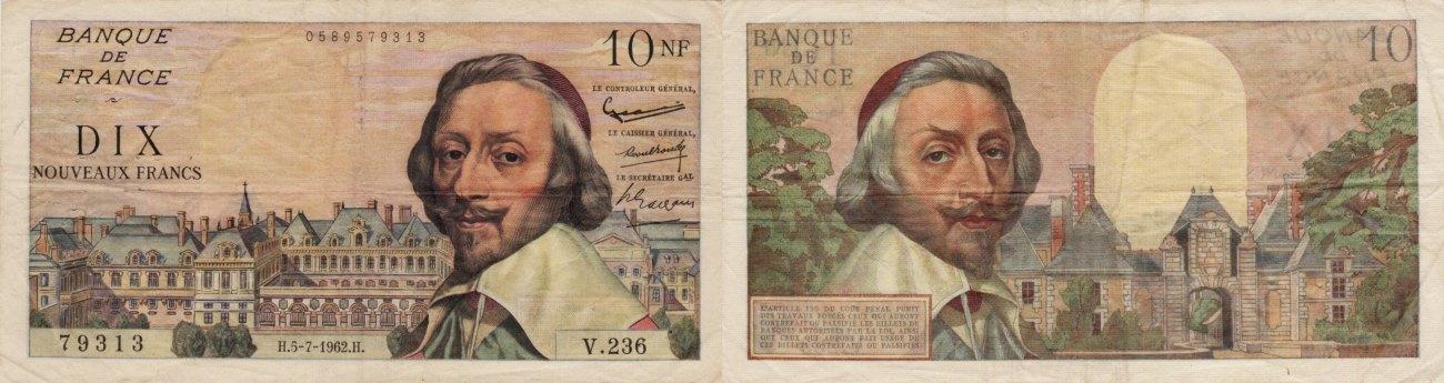 Foto France 10 francs 1962-07-05
