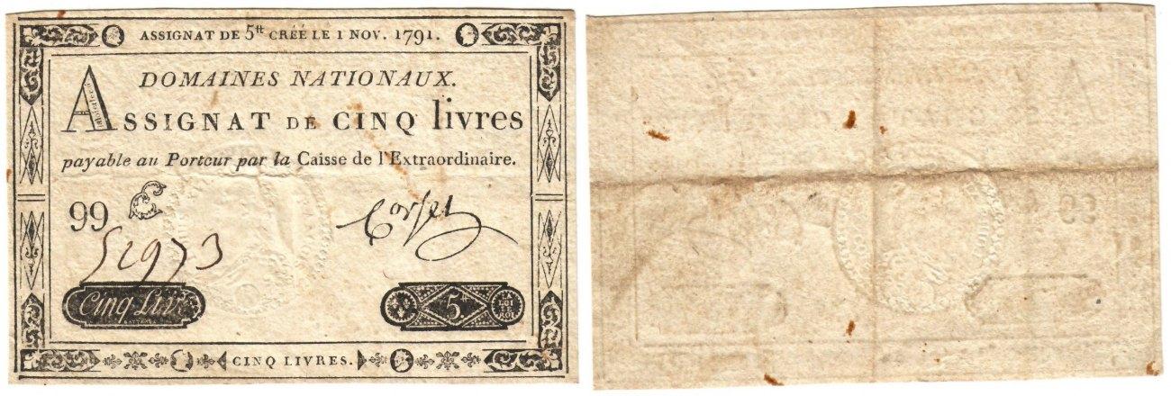 Foto France 5 pounds 1 11 1791