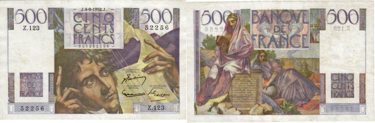 Foto France 500 francs 4 9 1952
