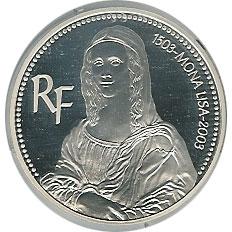 Foto Francia 1 1/2 2003 Monna Lisa (estuche proof)