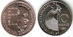 Foto Frankreich 10 Francs 1986