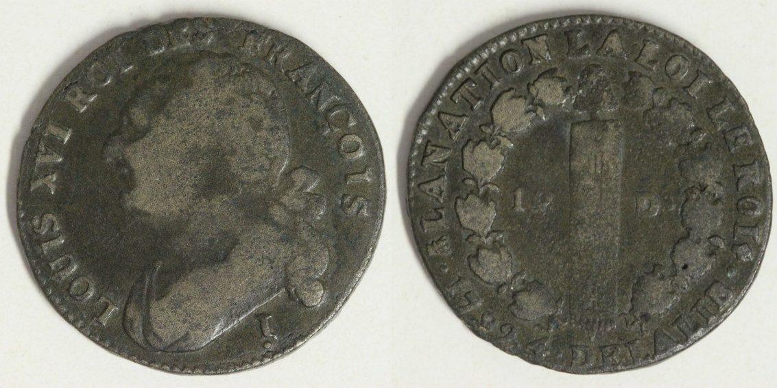 Foto Frankreich 12 Deniers 1792 I