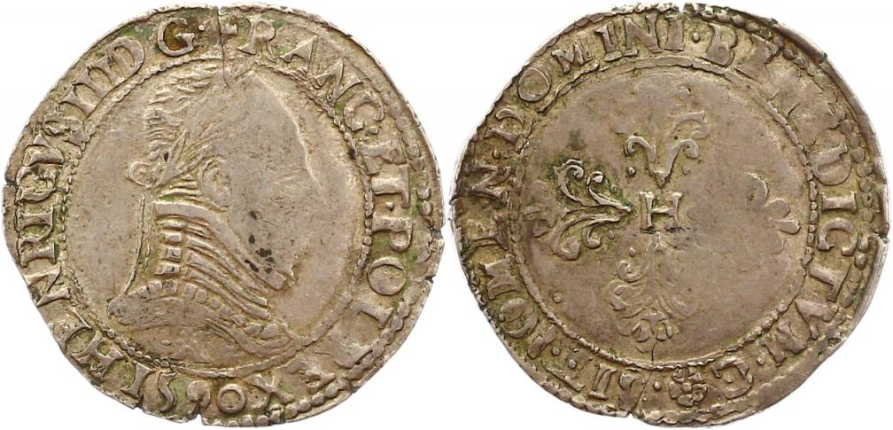 Foto Frankreich 1/2 Franc 1590 K
