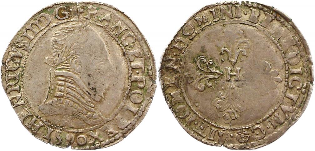 Foto Frankreich 1/2 Franc 1590 K