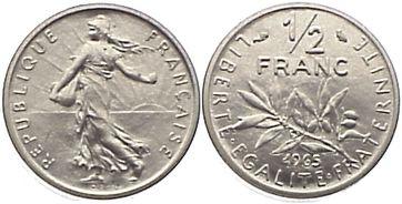 Foto Frankreich 1/2 Franc 1965