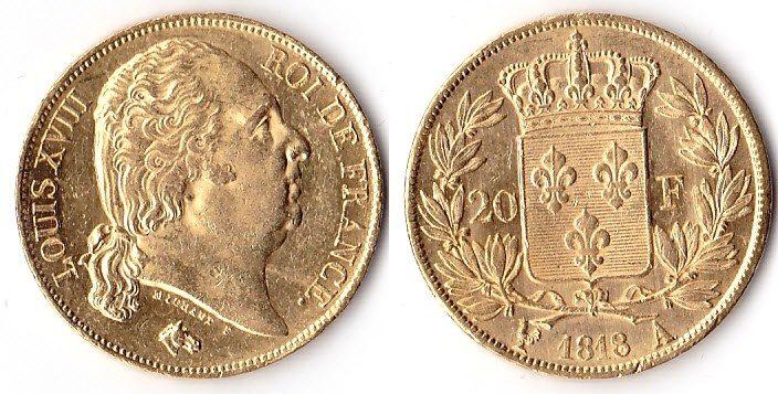 Foto Frankreich, 20 Francs, 1818,