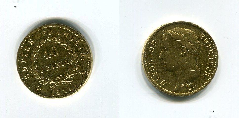Foto Frankreich 40 Francs 1811