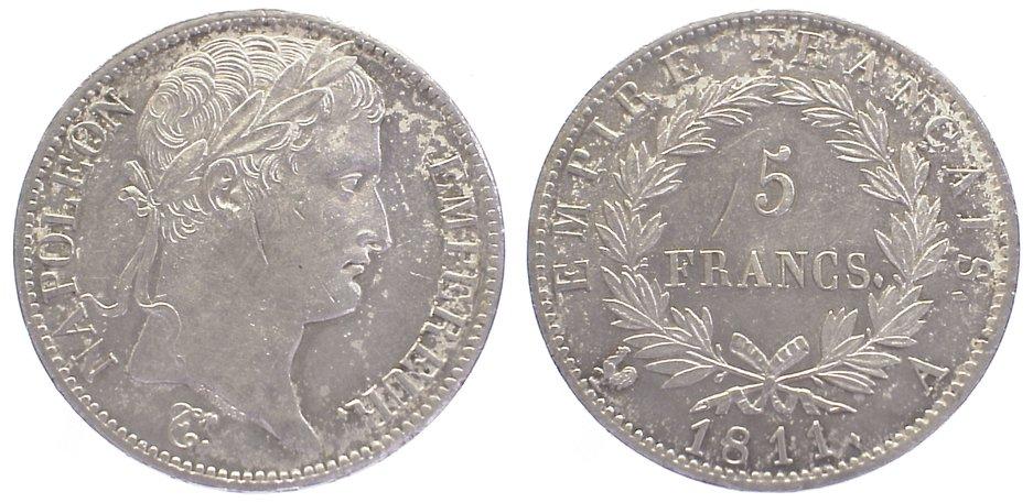 Foto Frankreich 5 Francs 1811 A