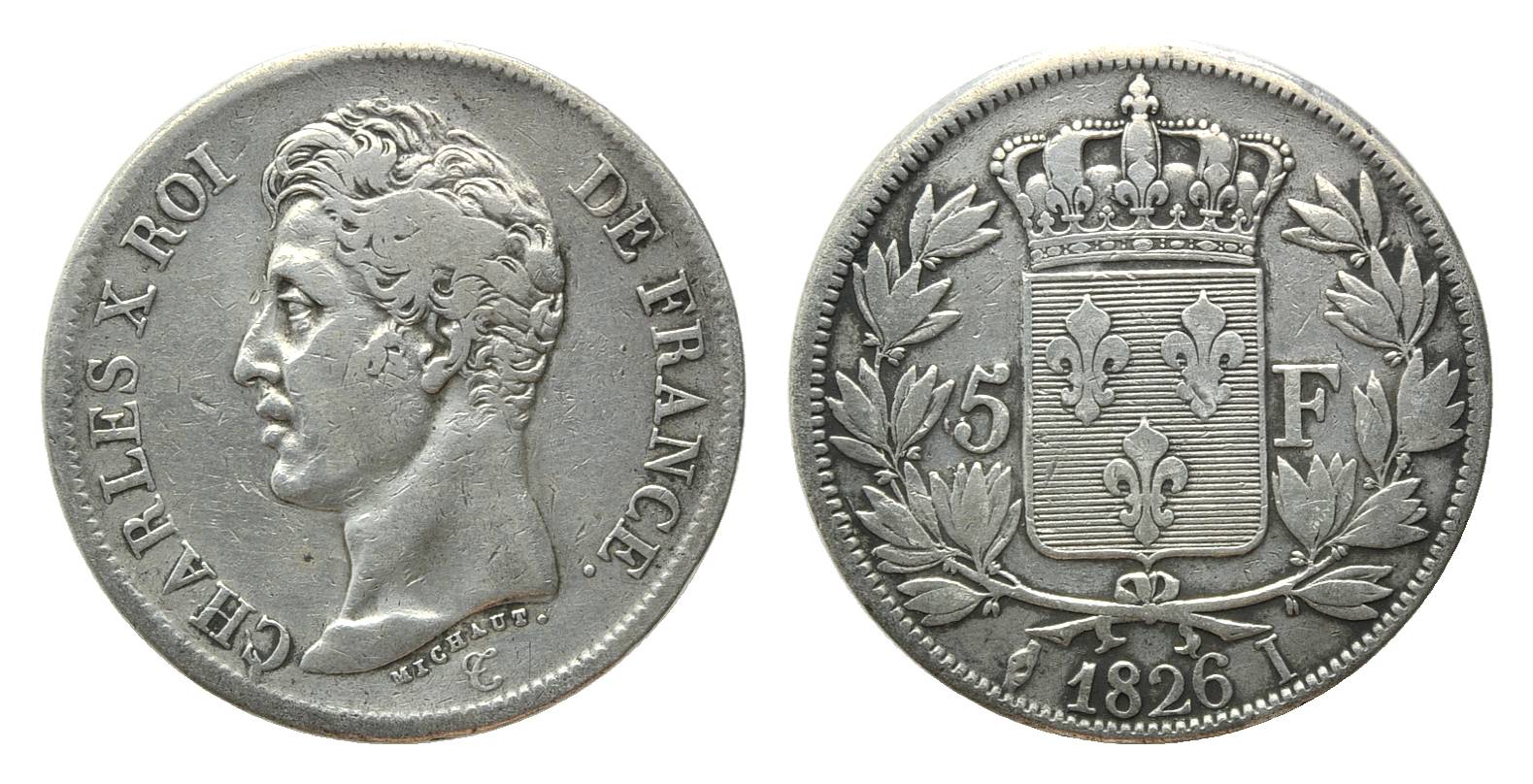 Foto Frankreich, 5 Francs 1826 I, Limoges,