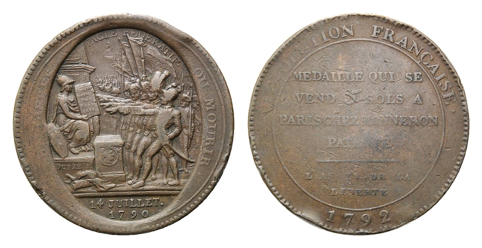 Foto Frankreich, 5 Sols Lan Iv =1792,
