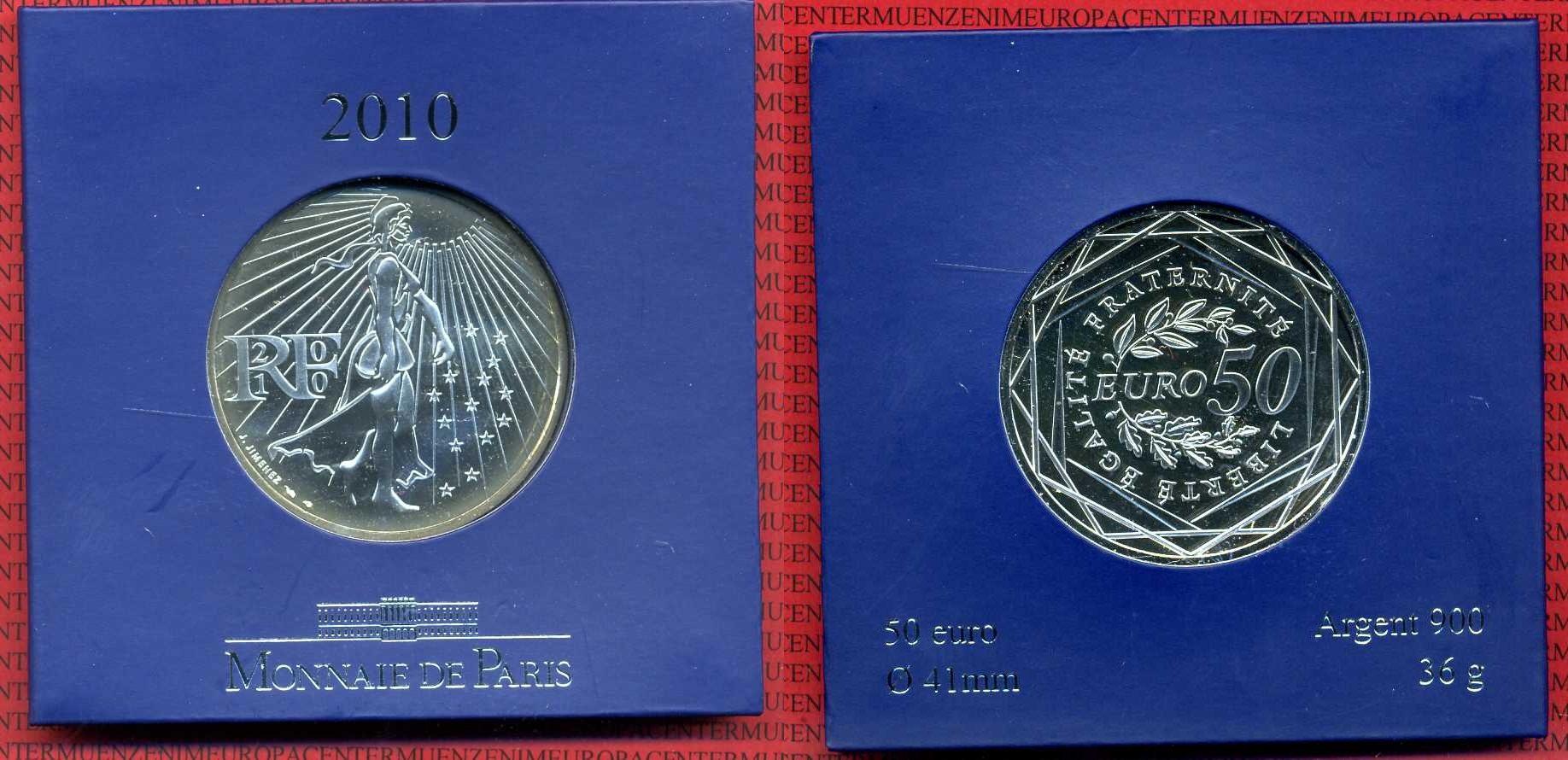 Foto Frankreich 50 Euro Silber 2010