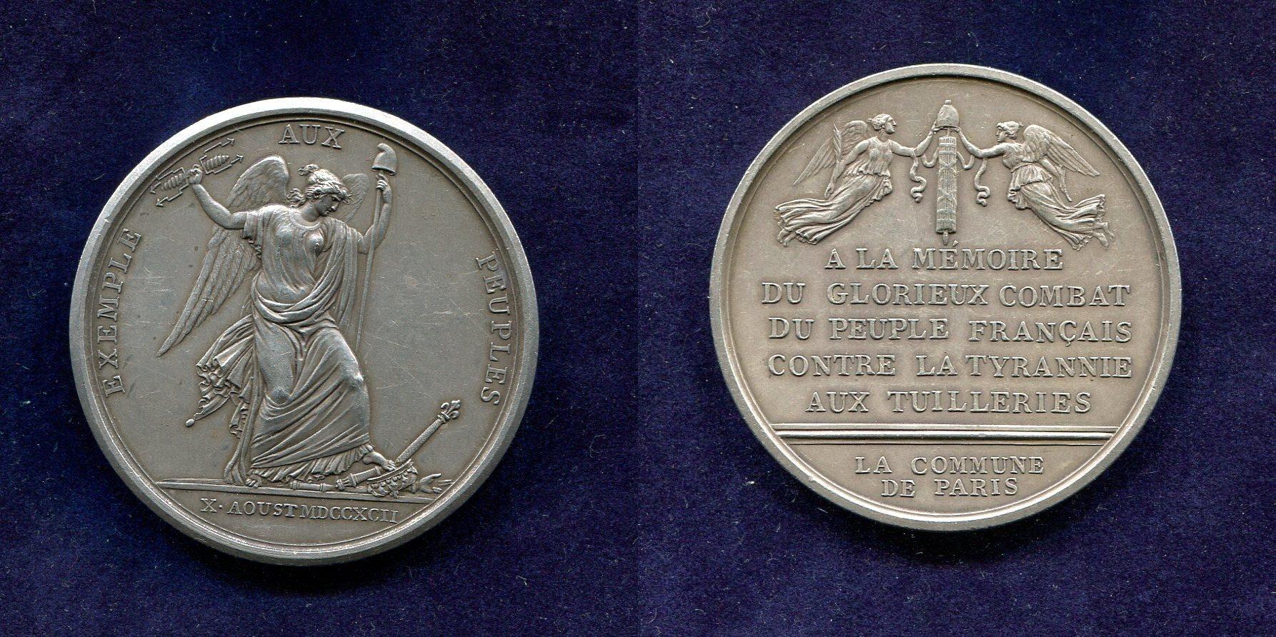 Foto Frankreich, Ag Medaille 1792,