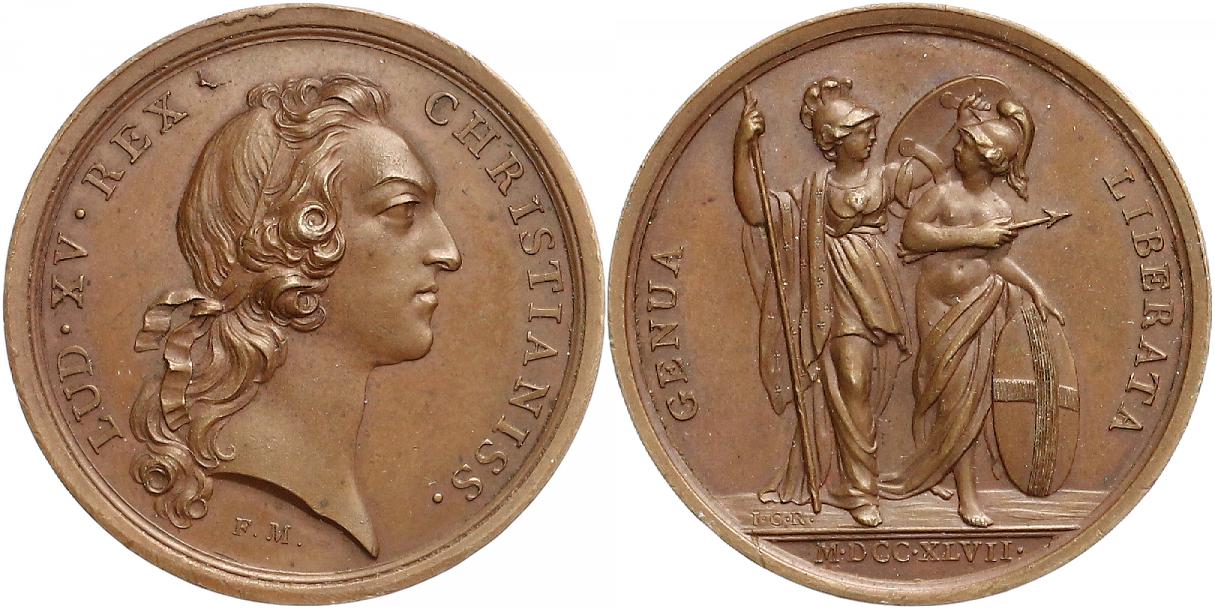 Foto Frankreich Bronzemedaille 1747
